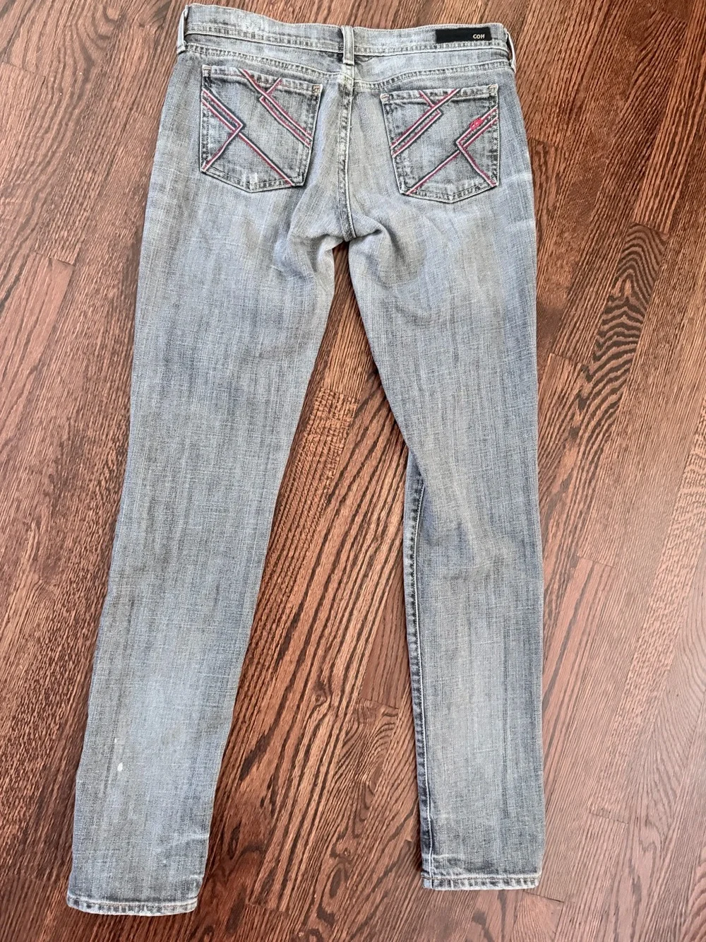 Citizens of Humanity Avedon Skinny Leg Jeans Faded Gray Black Size 28